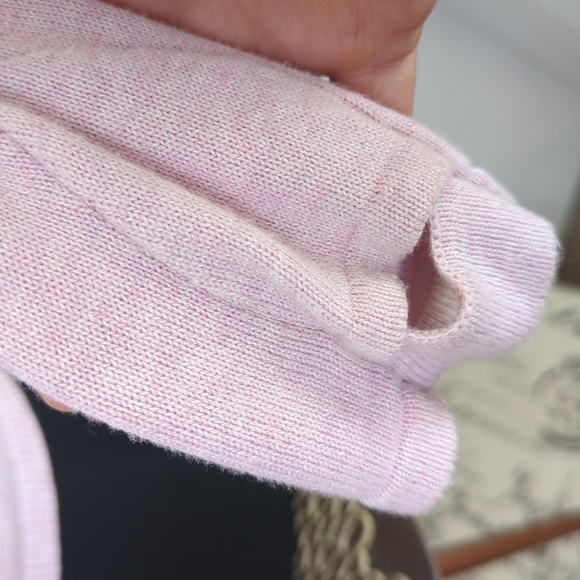 Lululemon Still Movement V-Neck Hi-Low Hem Sweater Heathered Petal Pink 4 - Picture 8 of 15